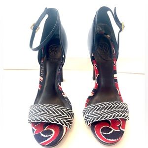 Tory Burch Black and Red Heels